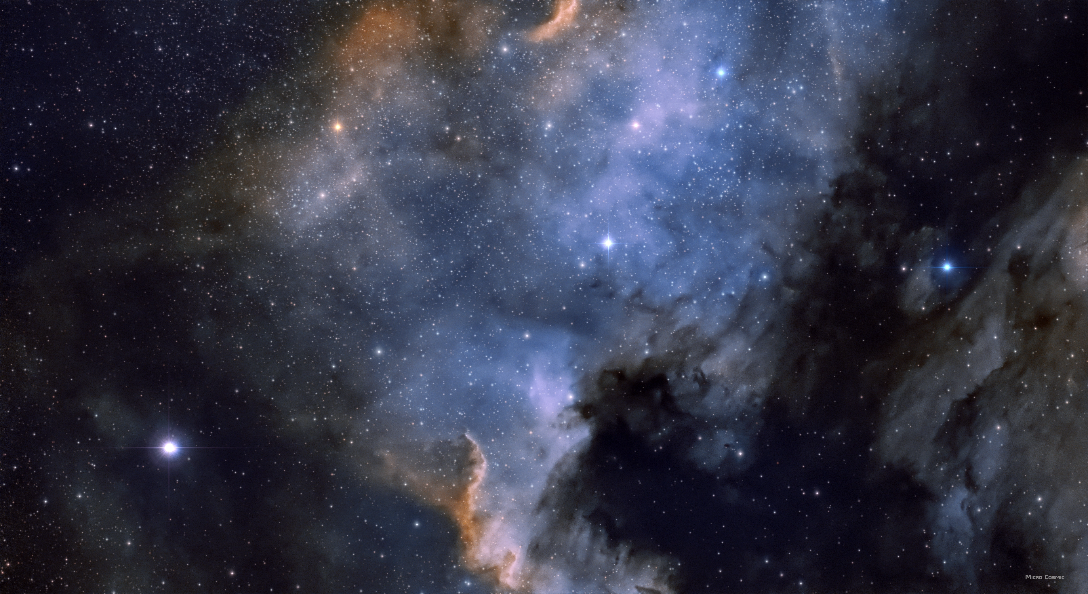 The North American Nebula in Hubble HSO Colours captured using the Dwarf 3